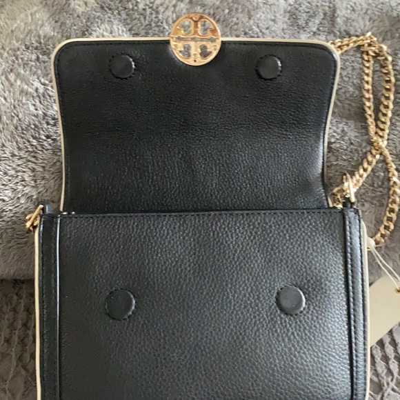 Tory Burch Duet Chain Convertible Shoulder Bag black New Ivory - Picture 4 of 13